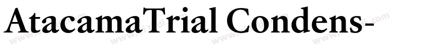AtacamaTrial Condens字体转换 AtacamaTrial Condens字体转换